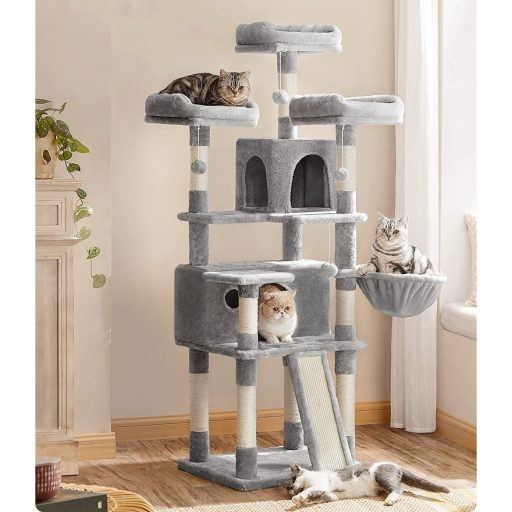 FEANDREA Macskafa, XXL Macskakondó 172 cm, Világosszürke PCT019W01