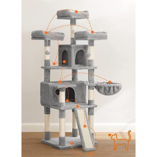 FEANDREA Macskafa, XXL Macskakondó 172 cm, Világosszürke PCT019W01