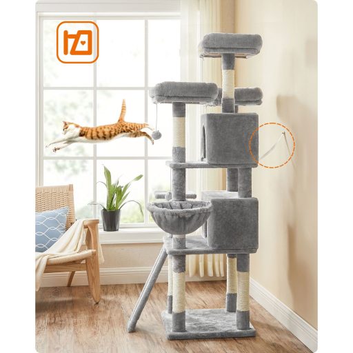 FEANDREA Macskafa, XXL Macskakondó 172 cm, Világosszürke PCT019W01