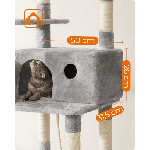FEANDREA Macskafa, XXL Macskakondó, 164 cm, Világosszürke PCT087W01