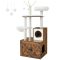FEANDREA PCT113X01 Macskakaparó oszlop alomtálcával, vintage barna
