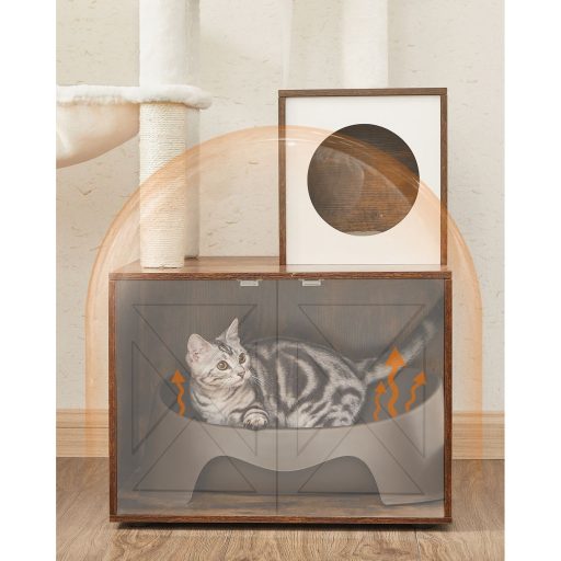 FEANDREA PCT113X01 Macskakaparó oszlop alomtálcával, vintage barna