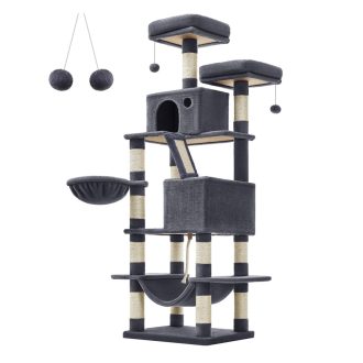 FEANDREA Nagy Macskakaparó Oszlop M Macskakaparó Oszlop 168 cm Magas Macskafa 13 Kaparó Oszloppal