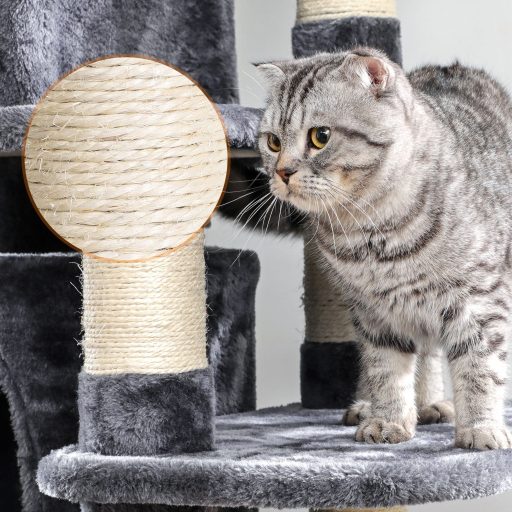 FEANDREA Macskafa, Nagy Macskatorony, 170 cm, Füstszürke PCT18GYZ