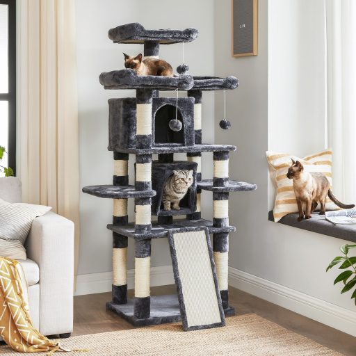 FEANDREA Macskafa, Nagy Macskatorony, 170 cm, Füstszürke PCT18GYZ