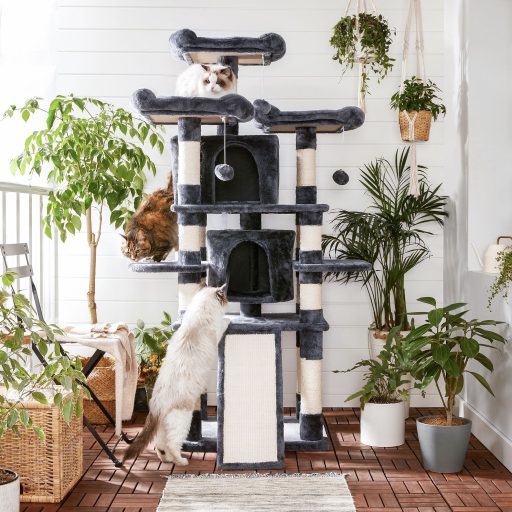 FEANDREA Macskafa, Nagy Macskatorony, 170 cm, Füstszürke PCT18GYZ