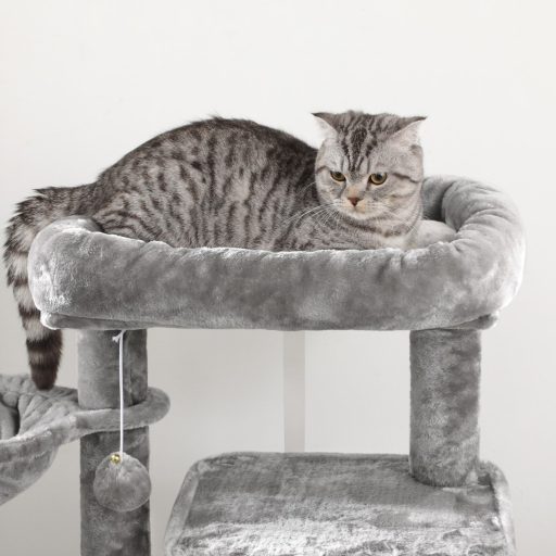 FEANDREA Macskafa, Macskatorony, Szélesített Fekhely Nagy Macskáknak, Világosszürke PCT51W