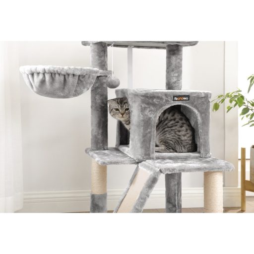 FEANDREA Macskafa, Macskatorony, Szélesített Fekhely Nagy Macskáknak, Világosszürke PCT51W