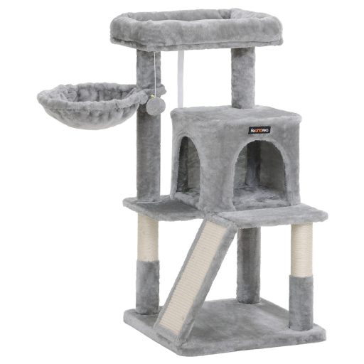 FEANDREA Macskafa, Macskatorony, Szélesített Fekhely Nagy Macskáknak, Világosszürke PCT51W