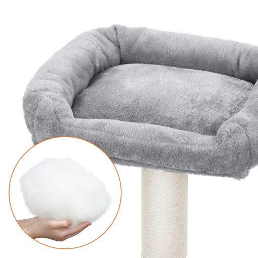 FEANDREA Többszintes Macskafa, 110 cm Macskatorony, Macskakondó, Világosszürke PCT52W