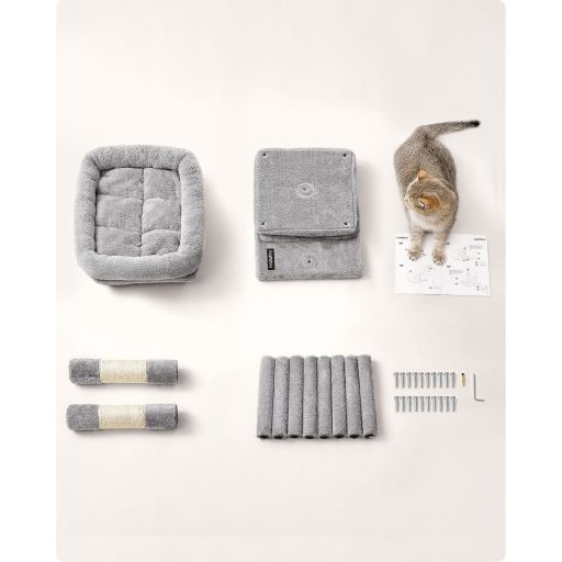 Feandrea Macskafa, 67 cm magas Macskatorony, S méret, Macskakondó 3 kg-ig terjedő kiscicáknak,