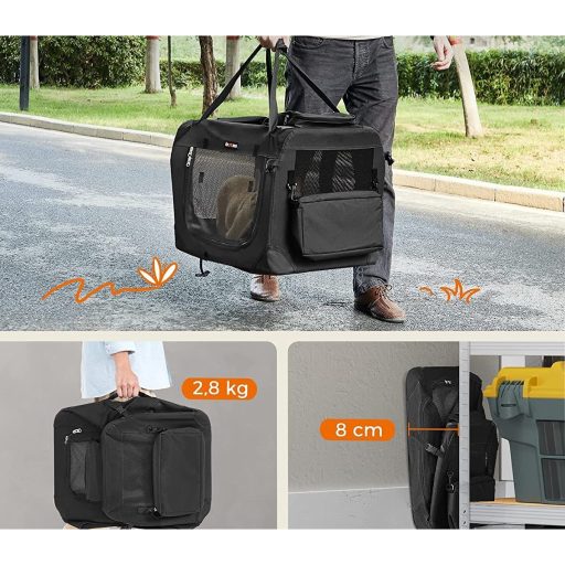 FEANDREA Hordozható Kisállat Táska, Összecsukható Szövet Kisállat Hordozó, M Méretű