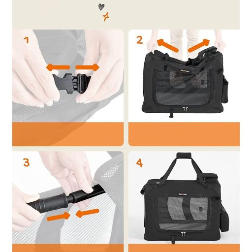 FEANDREA Hordozható Kisállat Táska, Összecsukható Szövet Kisállat Hordozó, M Méretű