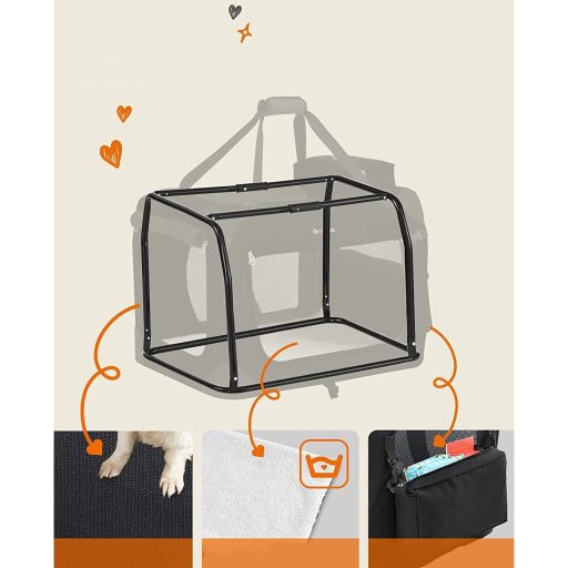 FEANDREA Hordozható Kisállat Táska, Összecsukható Szövet Kisállat Hordozó, M Méretű