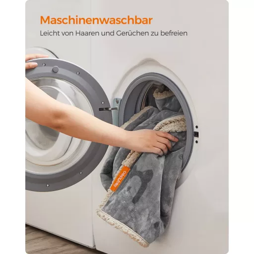 Vízálló kutyatakaró, Sherpa plüss pléd nagy méretű kutyáknak, szürke