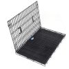 FEANDREA Kutya Ketrec, Összecsukható, 107 cm, 2 Ajtó, XL, Fekete PPD42H
