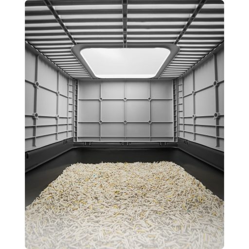 Feandrea Rejtett Macskaalom Doboz, Macskaalom Tálca Fedéllel, Kihúzható Tálca, Lapát, Kefe,