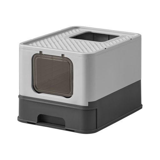 Feandrea Rejtett Macskaalom Doboz, Macskaalom Tálca Fedéllel, Kihúzható Tálca, Lapát, Kefe,