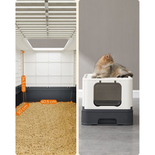 Feandrea Zárt Macskaalom Doboz, Macskatoalett Ház, Kivehető Tálca, Lapát, Kefe, Nagy Macskák