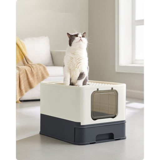 Feandrea Zárt Macskaalom Doboz, Macskatoalett Ház, Kivehető Tálca, Lapát, Kefe, Nagy Macskák