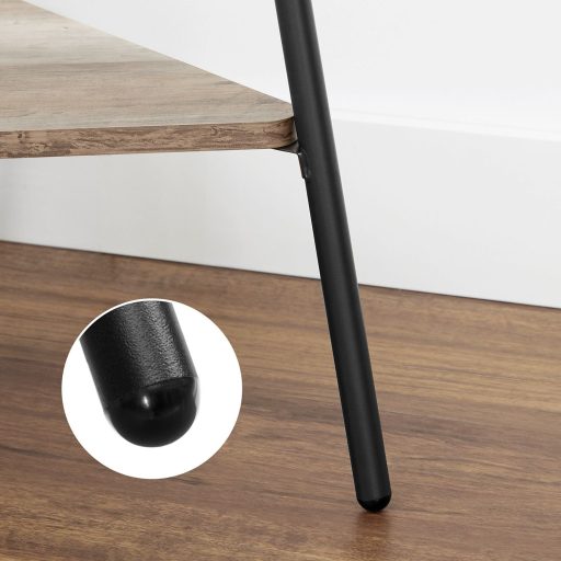 VASAGLE Állvány, Kabáttartó, Szabadon álló előszobafogas, Ipari stílus, 2 polccal,