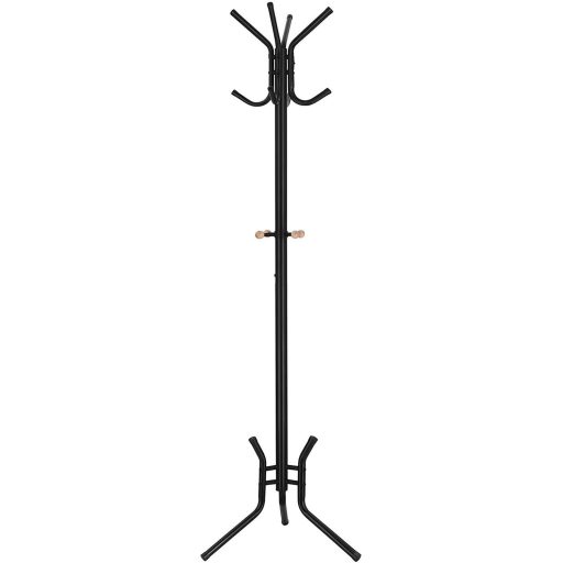 SONGMICS Stílusos Fém Ruhafogas Állvány 12 akasztóval 176 cm Fekete RCR17B