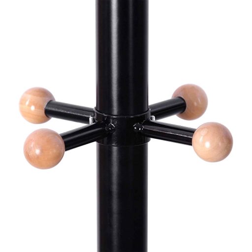 SONGMICS Stílusos Fém Ruhafogas Állvány 12 akasztóval 176 cm Fekete RCR17B