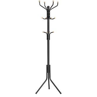 SONGMICS Fém Ruhafogas, Ruhatartó Állvány, Kalap és Kézitáska Akasztó, 182 cm Magas