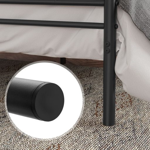 VASAGLE Dupla Ágykeret Fém Ágykeret, 140 x 190 cm-es Matrachoz, Felnőtteknek, Gyerekeknek, Nincs