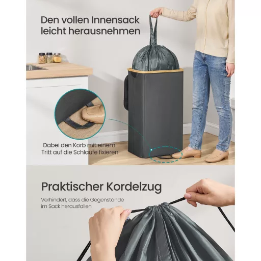 Szelektív hulladékgyűjtő pet palackoknak, 100 L, szürke